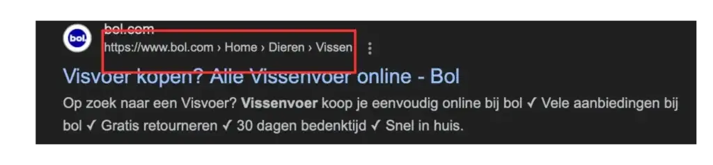 URL van Bol.com over vissenvoer.